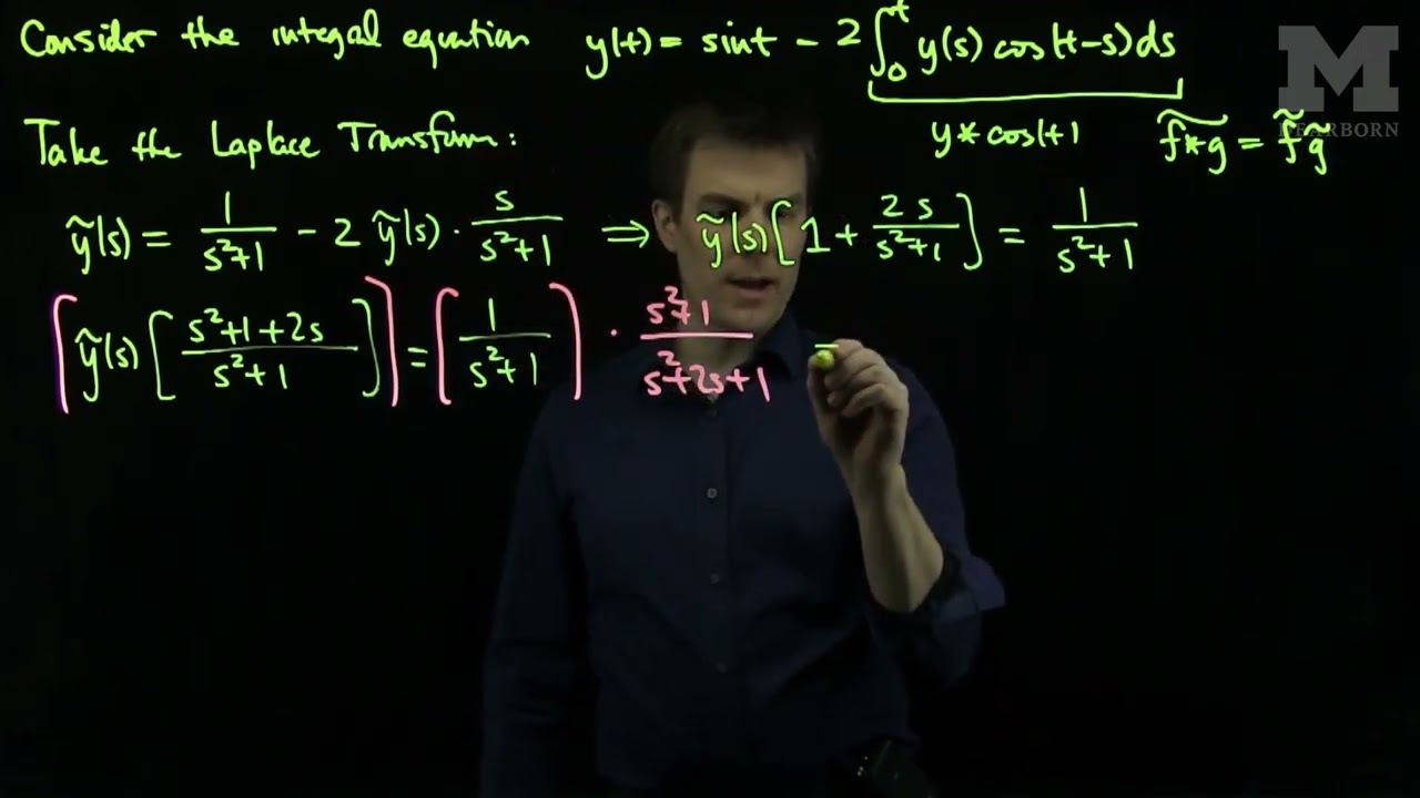 Solving an Integral Equation with Laplace Transform  Example 2