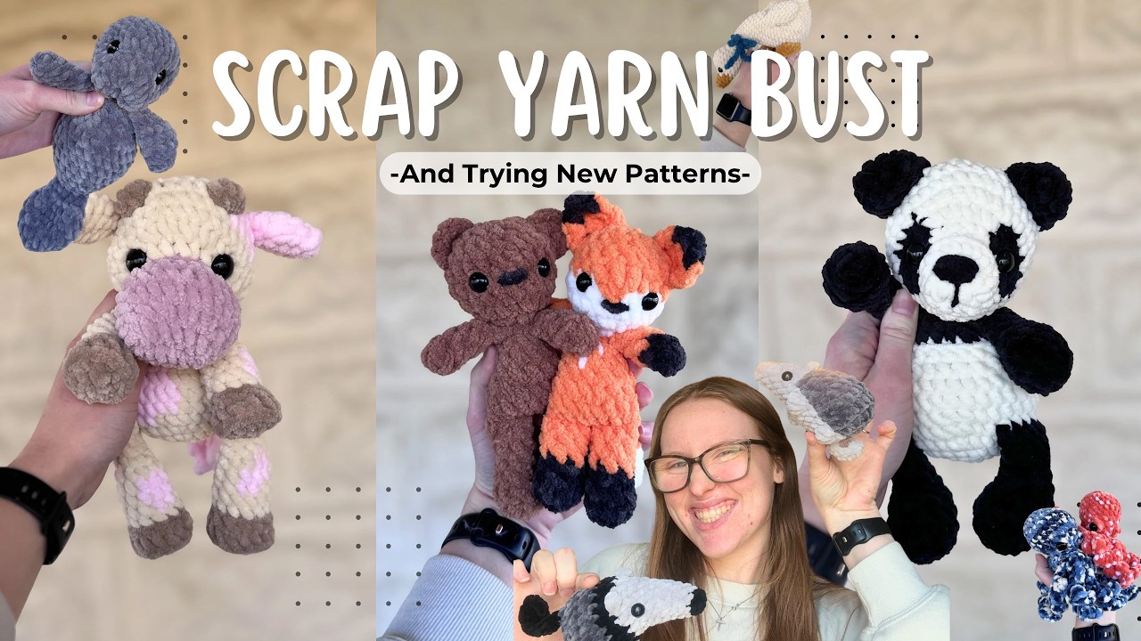 Get Rid of Some Scrap Yarn With Me- Try Out New Patterns- Check Out My New Neon Sign
