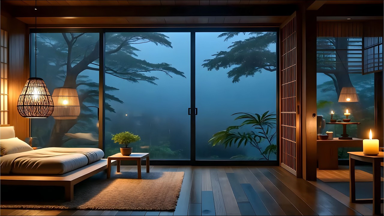 Gentle Rain & Relaxing Piano 🌧️ Peaceful Night Ambience for Deep Sleep