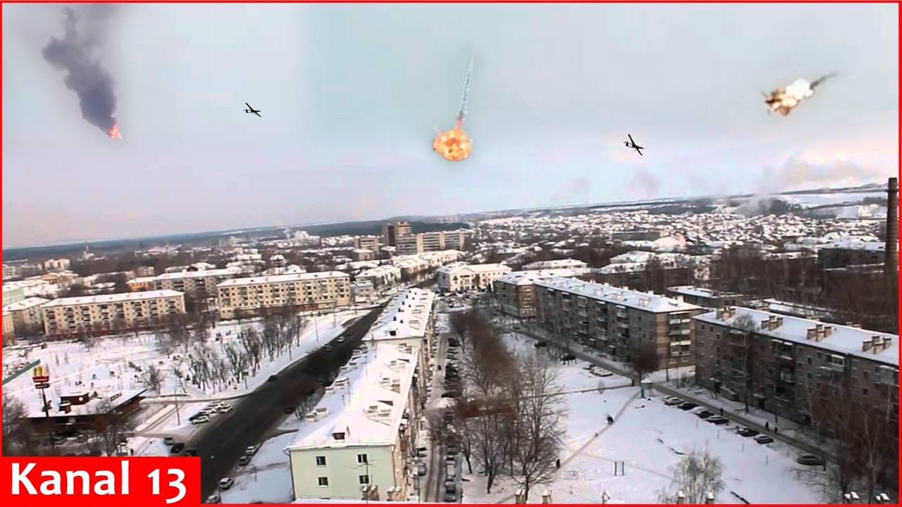 «Приближаются дроны» — жители Белгорода в панике показывают системы HIMARS и удары беспилотников.