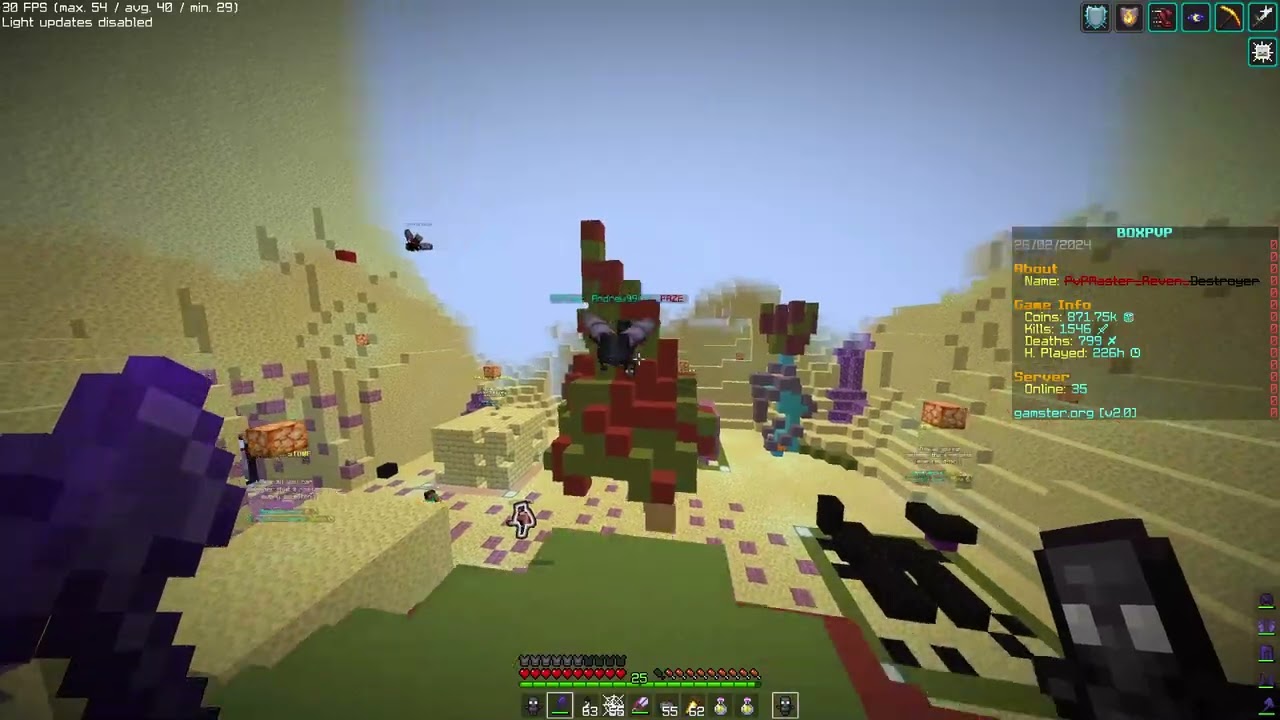 Playing BoxPvp in-gamster Server