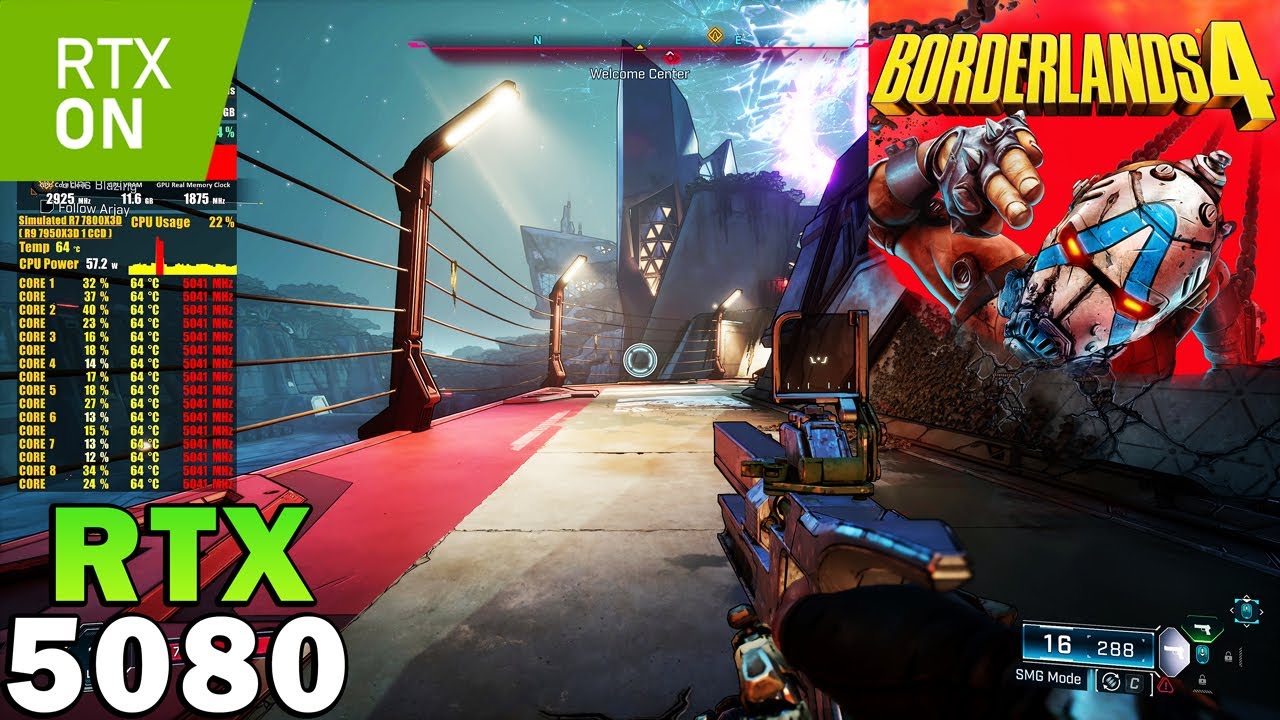 Borderlands 4 | RTX 5080 | Sim. R7 7800X3D | 4K - 1440p - 1080p | Max Settings