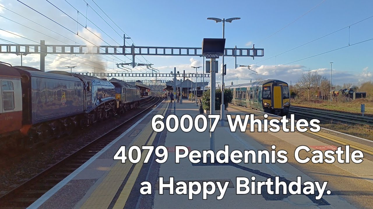 60007 Sir Nigel Gresley Gatecrashes 4079 Pendennis Castle's 100th Birthday Party!