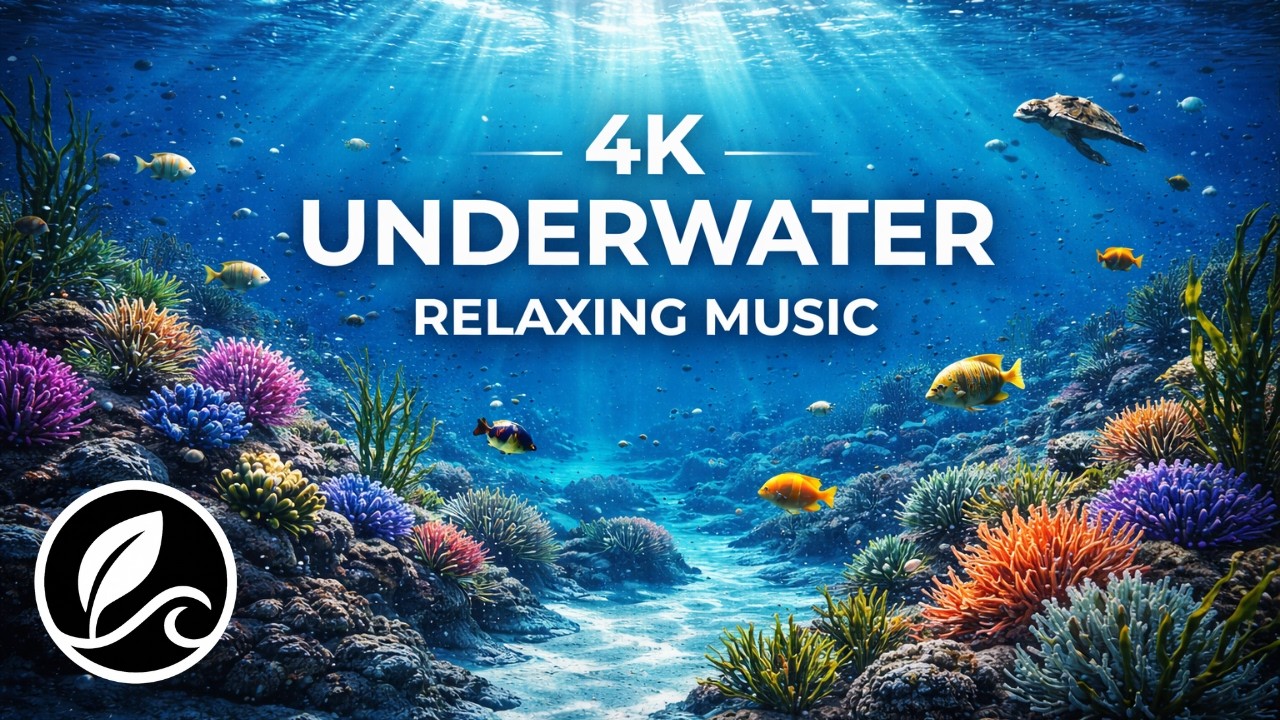 4K Underwater Relaxing Music 🌊 8 Hours Deep Ocean Sleep, Meditation & Stress Relief