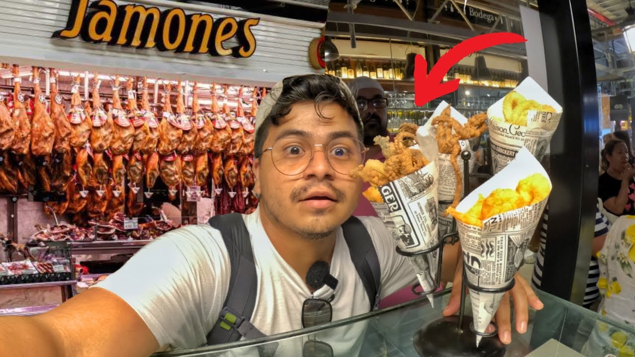 PROBANDO COMIDA CALLEJERA en ESPAÑA 🇪🇦🥵