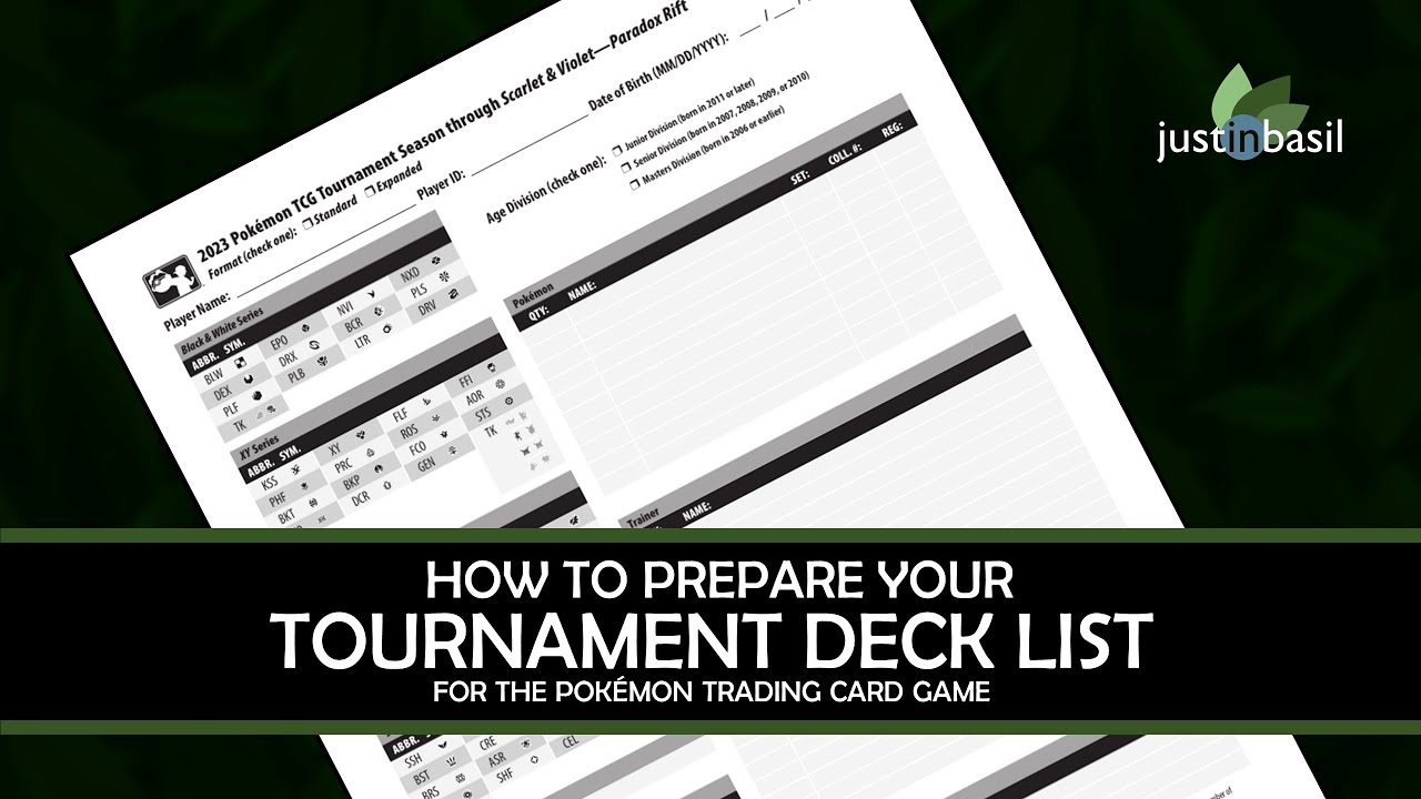 Pok&eacute;mon TCG For Newbies: How to Fill Out a Deck List