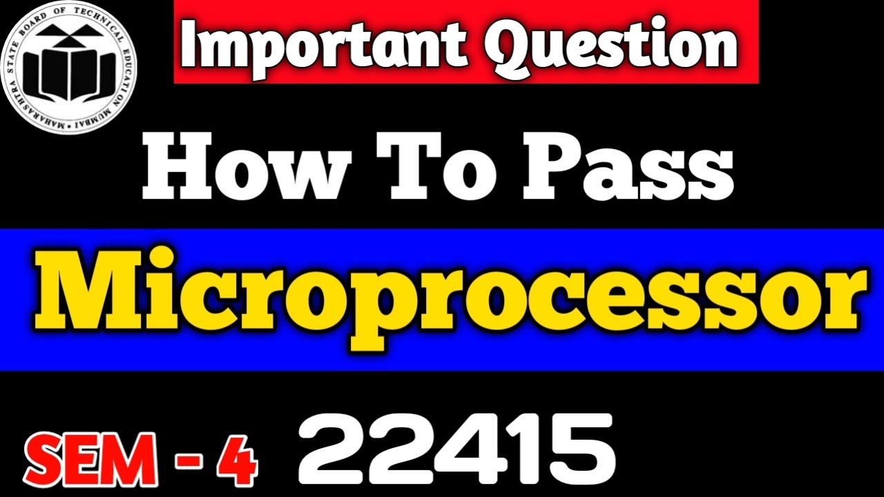 Microprocessor MSBTE 4 sem Important Question 22415 | MSBTE Important Question | #msbte