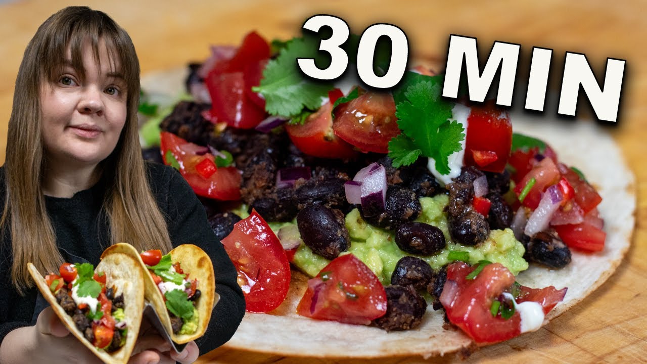 Middag under 30 minuter: Tacos på svarta bönor