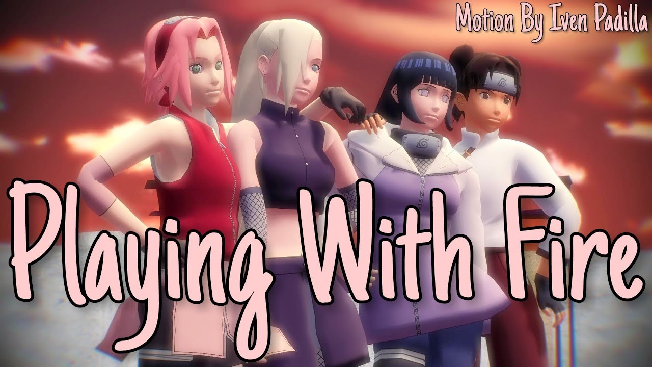 [MMD KPOP] NARUTO GIRLS - PLAYING WITH FIRE + Motion DL
