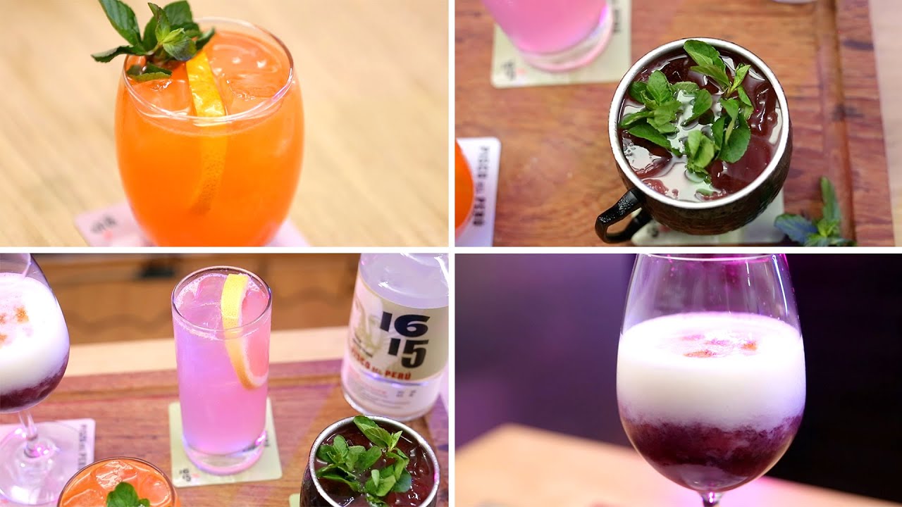 4 CÓCTELES con PISCO PERUANO 🇵🇪