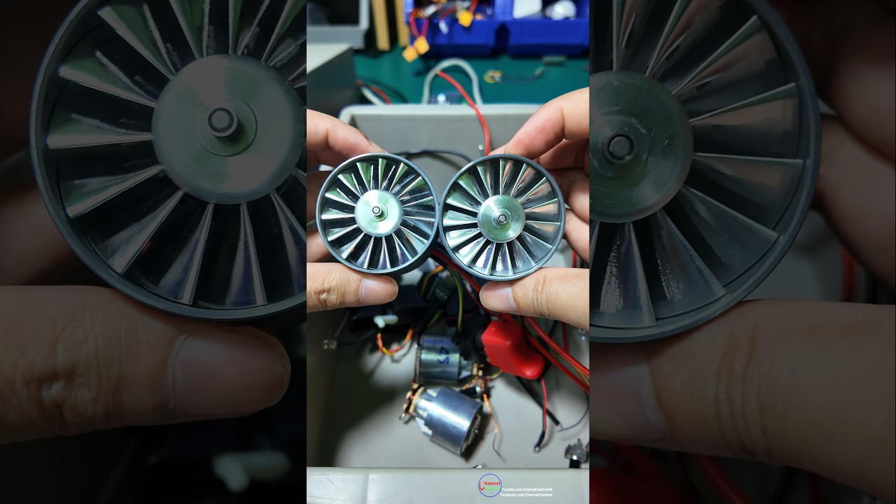 53mm ducted jet fan air blower turbo test #jet #turbo #fan #jetfan