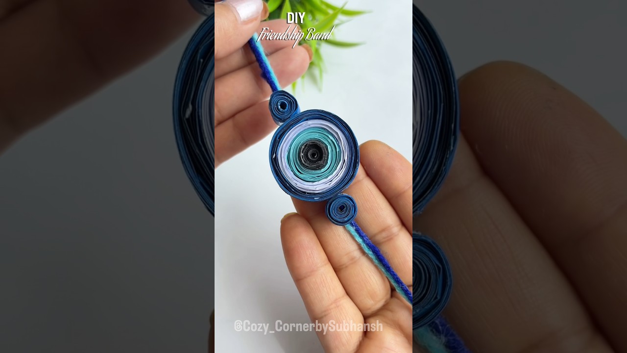 DIY Evil Eye Friendship Band 🧿✨ | Easy Paper Bracelet Tutorial #shorts #diy #viral #craft #friends