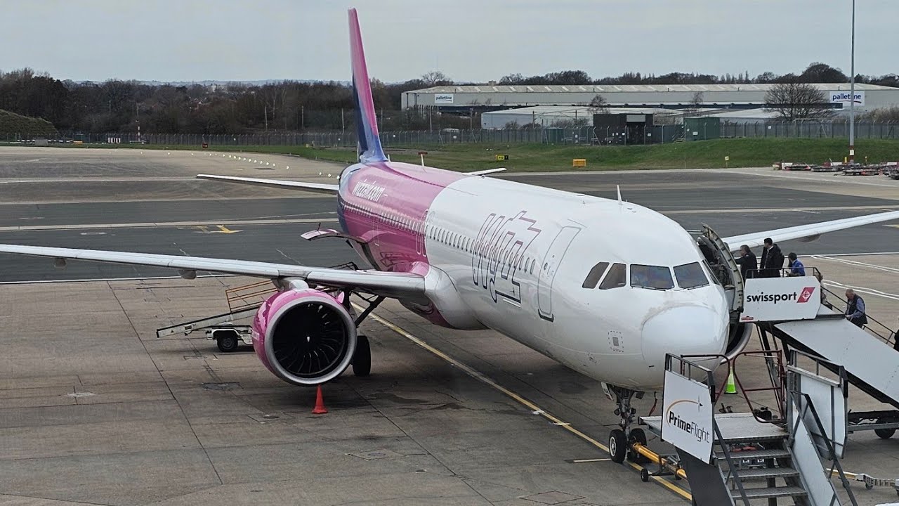 Wizzair Airbus A321 Neo Flight From Birmingham To Rome Fiumicino Airport 2026
