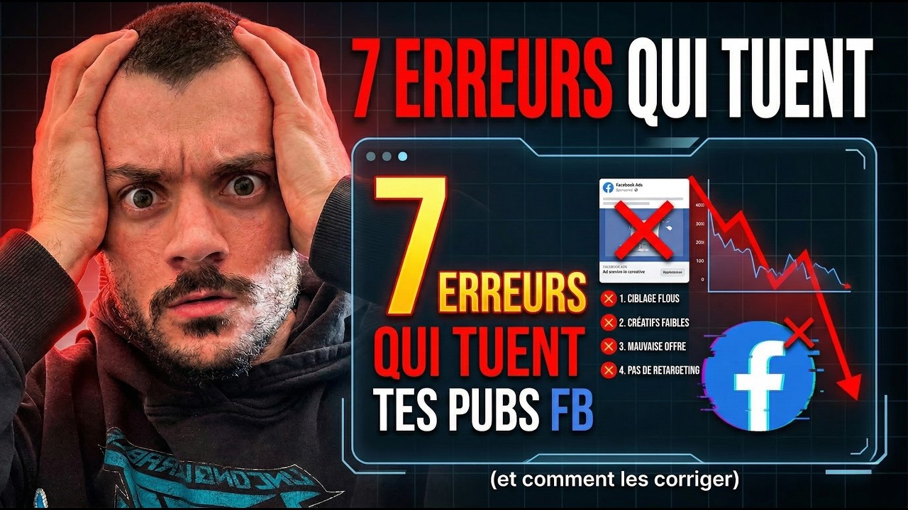 7 erreurs qui tuent tes publicités Facebook (et comment les corriger)