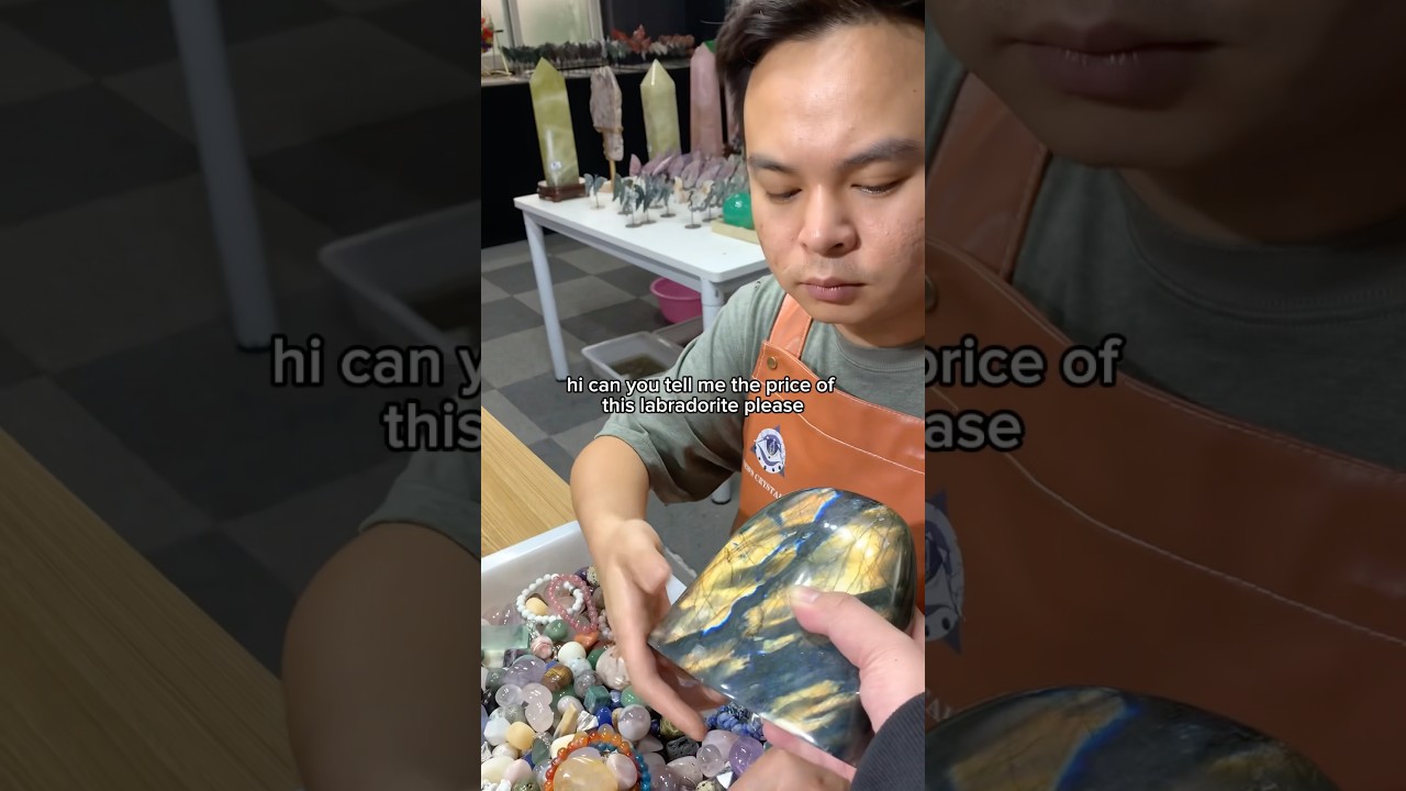 What?! Same crystal, different price every time?? #crystalwholesaler #labradorite #crystalshop