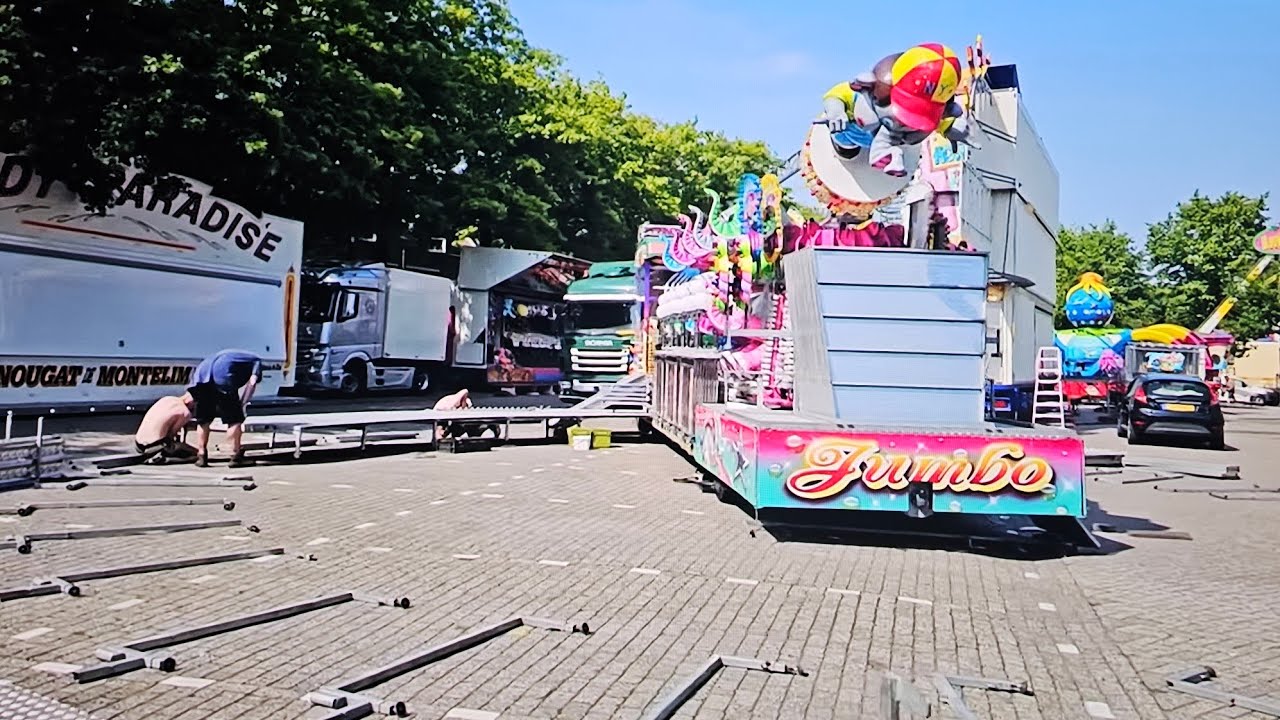 Oprijden / Opbouw Kermis / Aufbau Kirmes / Kermis Oss 2024 part3