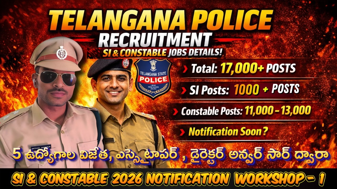 TELANGANA POLICE RECRUITMENT NOTIFICATION, VACANCIES,  POSTS   EXPLAINED BY Dr. ANWAR SIR