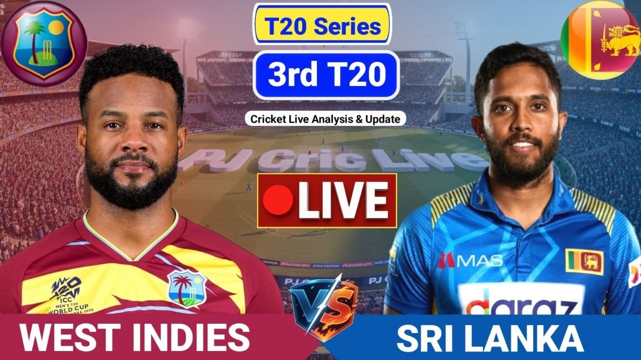 West Indies Vs Sri Lanka 3rd T20 Match | Live Score Analysis & Discussion | WI vs SL T20 Cricket