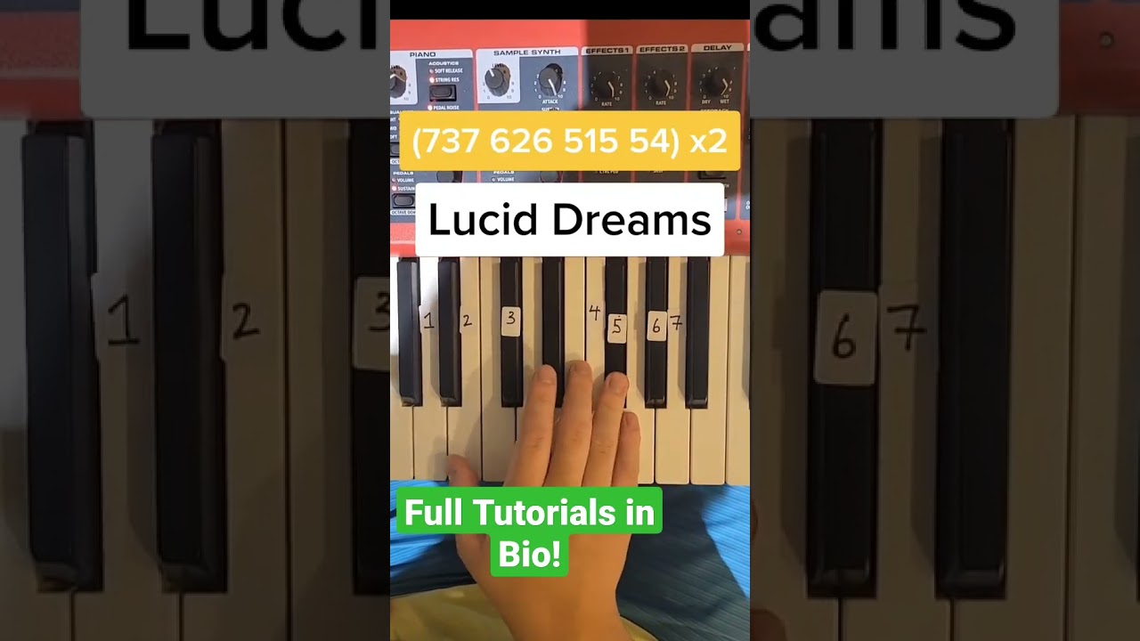 Juice Wrld - Lucid Dreams (Easy Piano Tutorial)