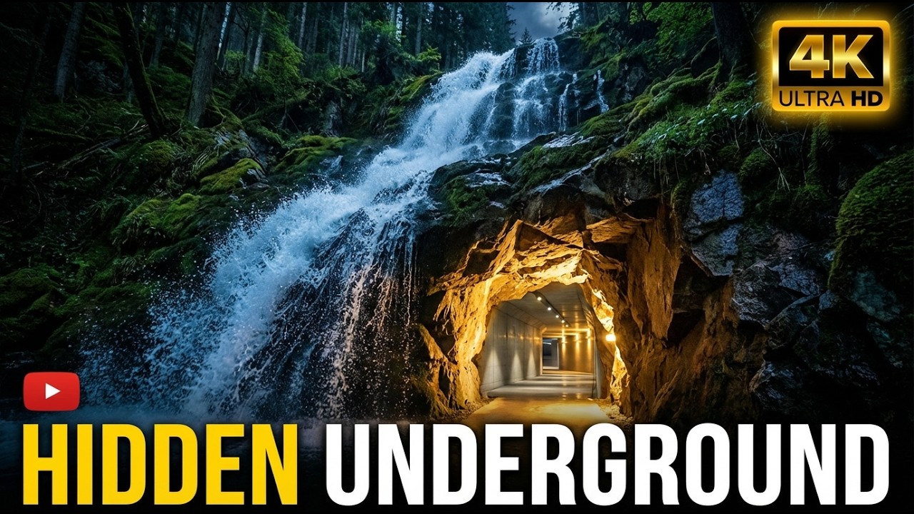 100 Days Building a Secret Underground Modern Fortress Behind a Hidden Waterfall 🌊🏗️