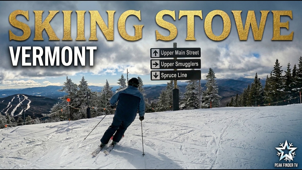 Stowe Vermont is PEAKING right now | Sensation Quad Bluebird Day Top to Bottom