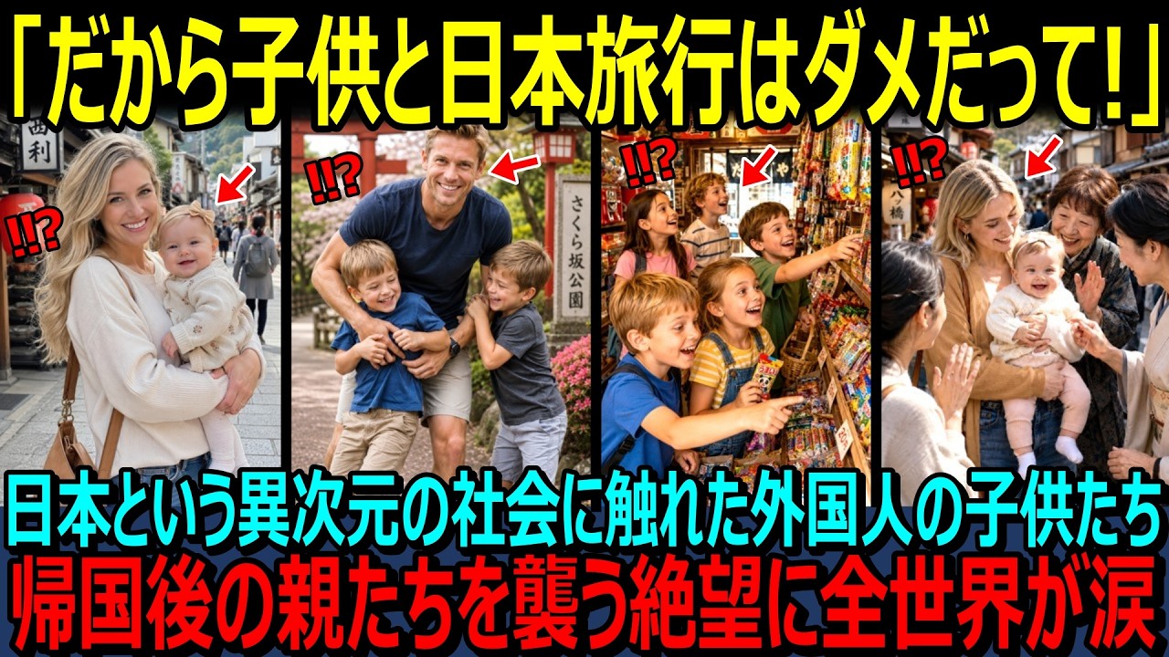 【海外の反応】「だから子供と日本旅行しちゃダメだって！」日本という異次元の社会を経験してしまった外国人の子供たちがヤバい！帰国後の親たちを襲う絶望感に全世界が涙！！