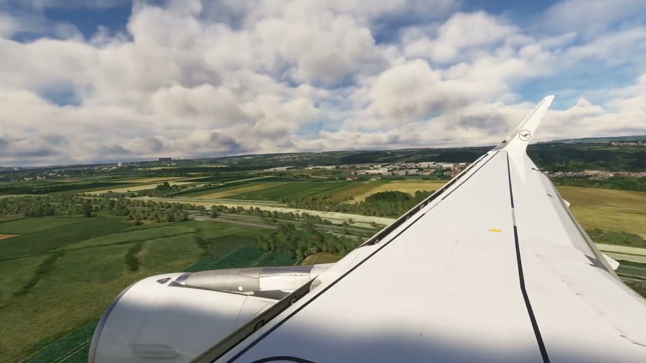 MSFS2020 in 4K - Wingview Landing at EDDS