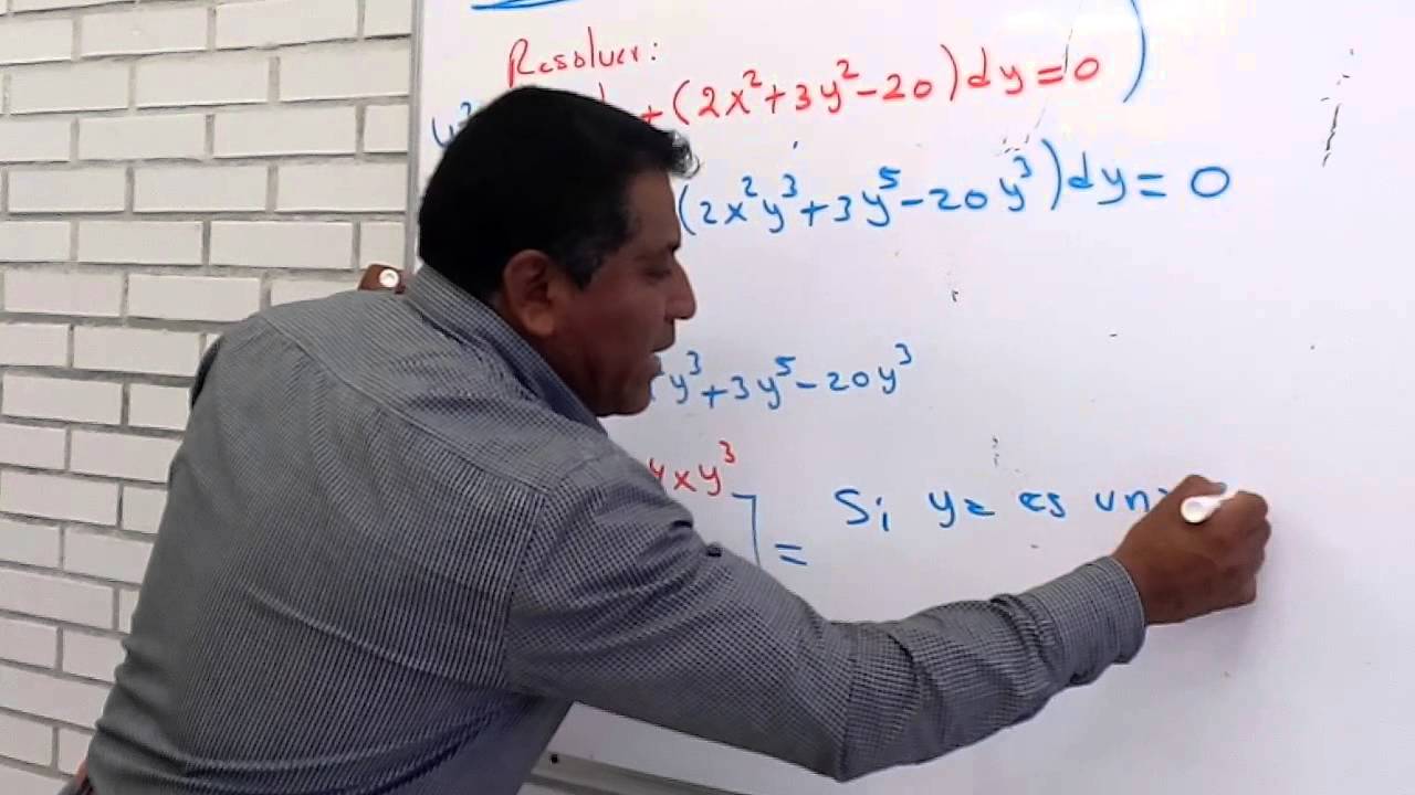 ECUACIÓN DIFERENCIAL NO EXACTA (MÉTODO DE SOLUCIÓN)