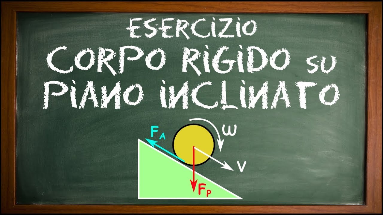 Corpo rigido su piano inclinato - Esercizio