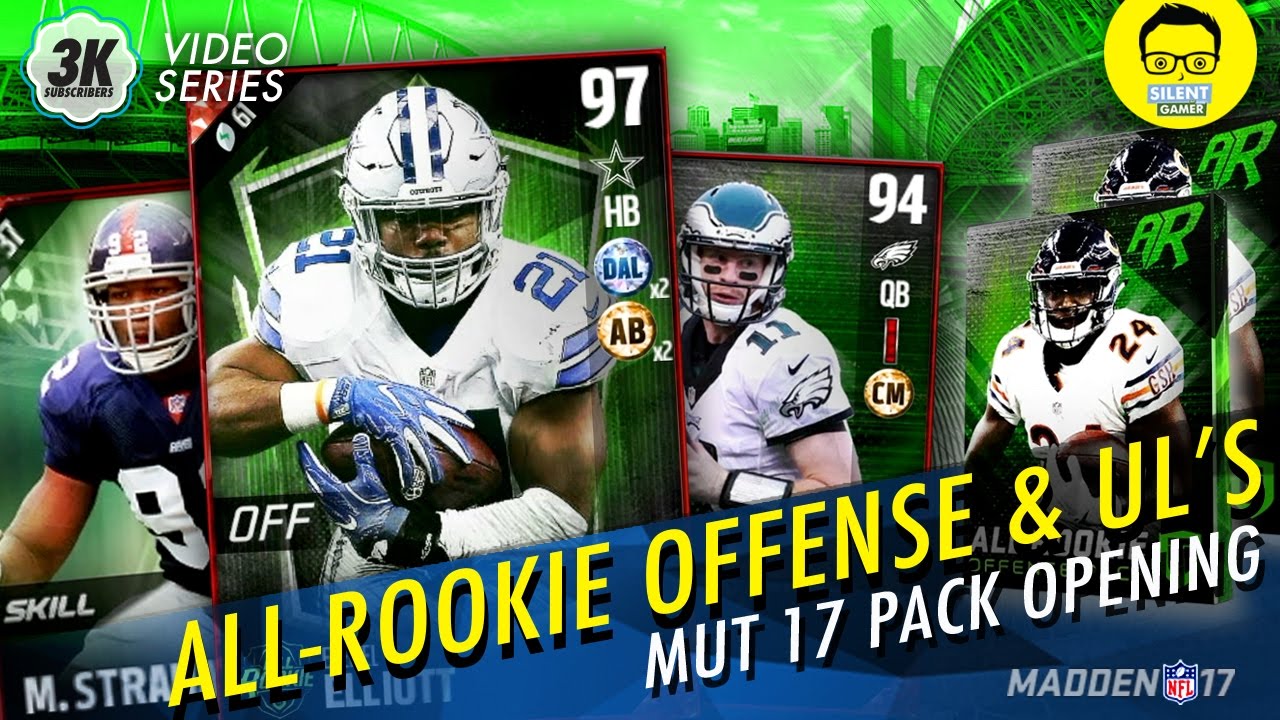 Madden 17 All-Rookie Offence & Ultimate Legends Michael Strahan - 