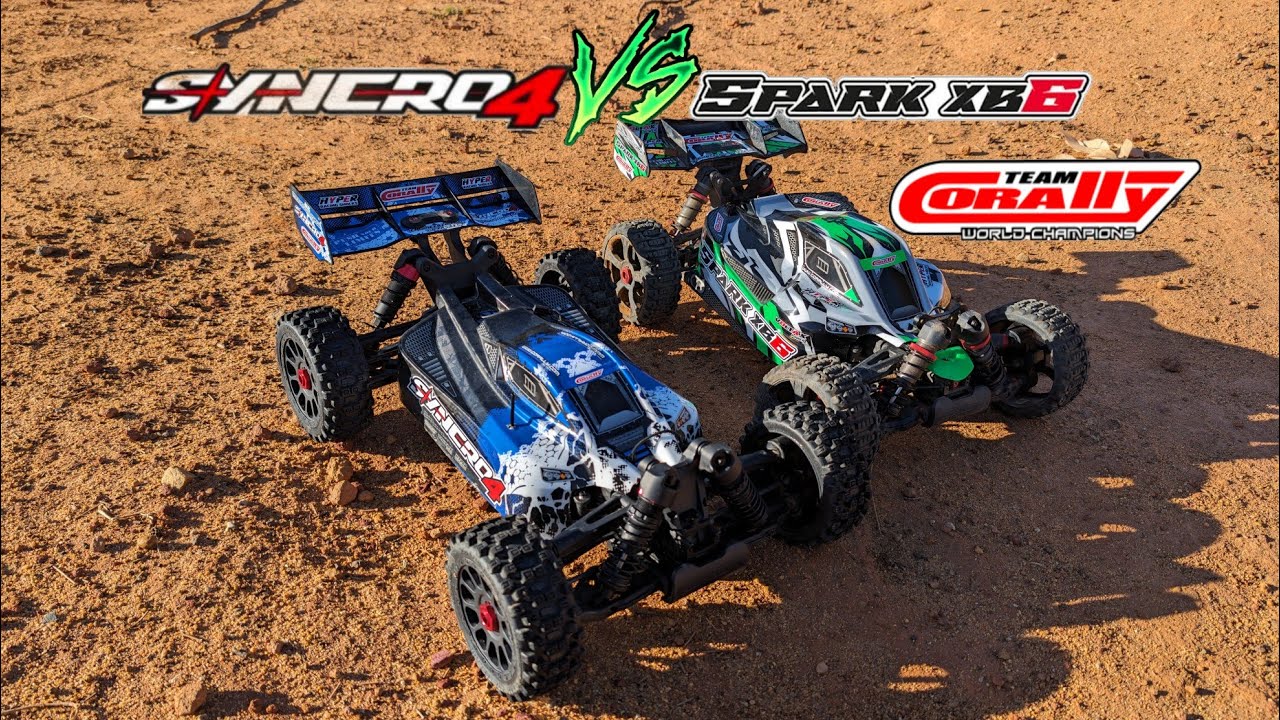 Team Corally Syncro4 & Spark running and comparison