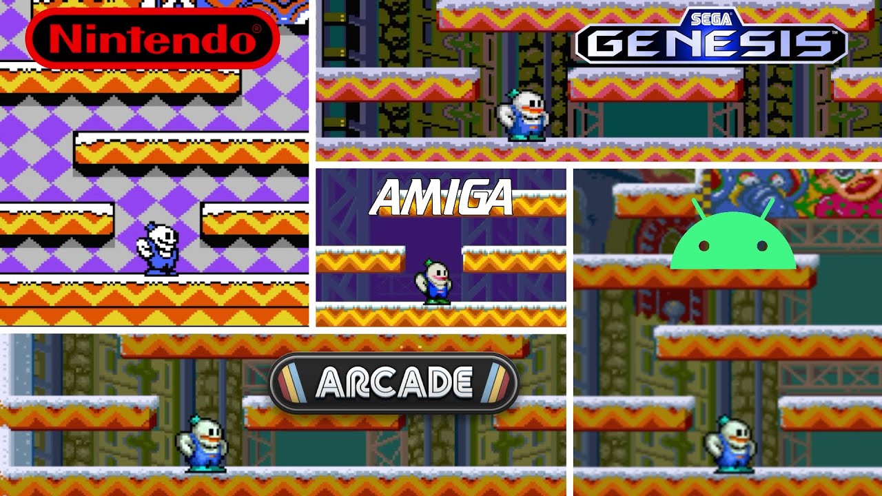 Snow Bros. [1990] NES vs Genesis vs Amiga vs Arcade vs Android (Version Comparison)