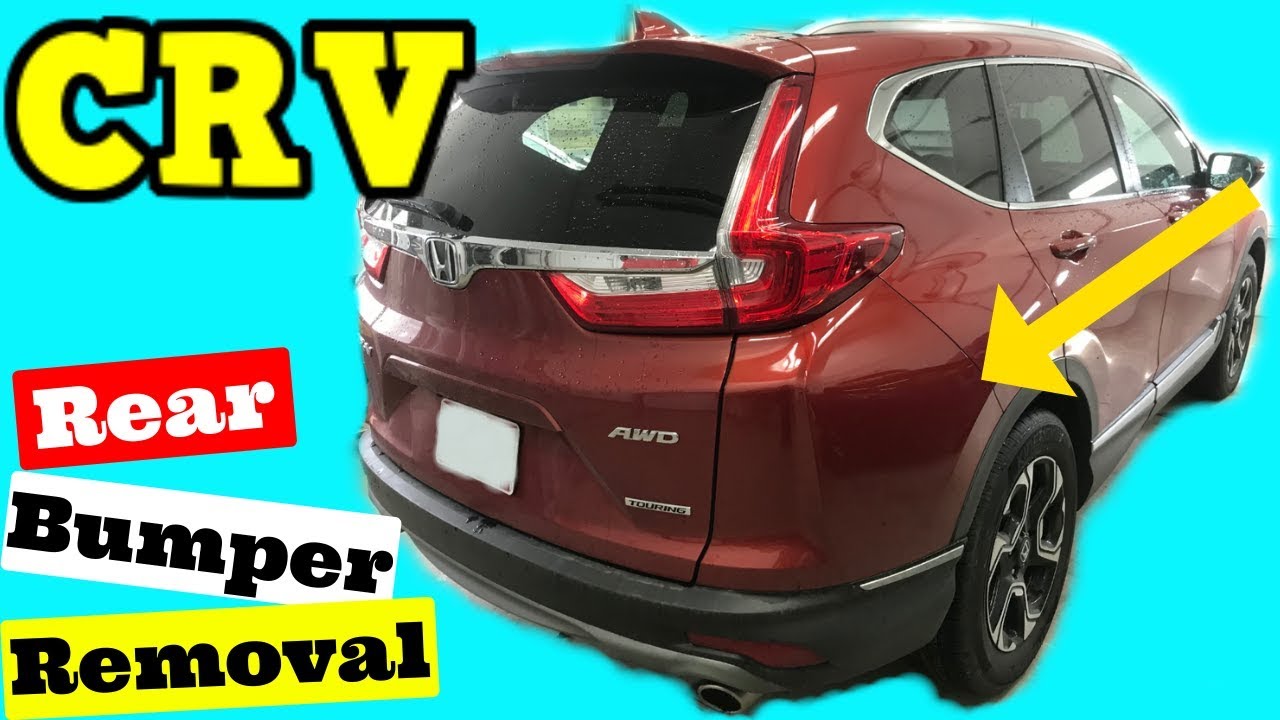 Снятие заднего бампера Honda CRV 2017 2018 года. Как снять, заменить и установить.
