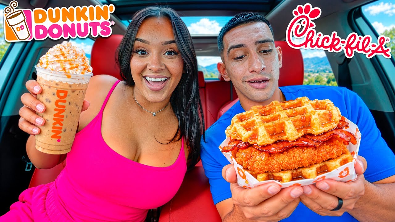 Eating NEW FAST FOOD FALL ITEMS For 24 HOURS!!