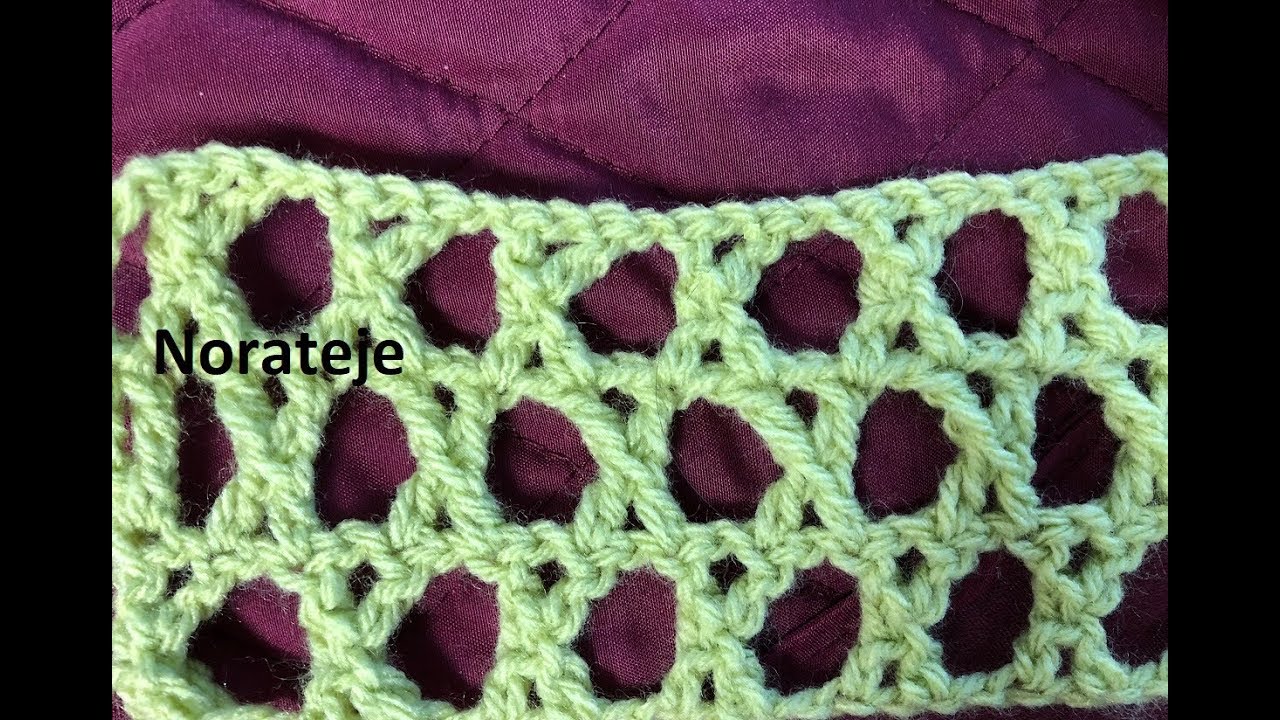 Punto X intercalado a crochet