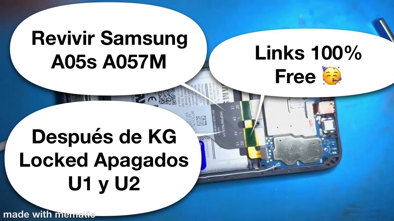 Revivir Samsung Apagados A057M A05S Bit 1 y 2 U1 U2 Mal Trabajados por KG Locked Unlocktool 😱😰🫡🙏🙊🚂