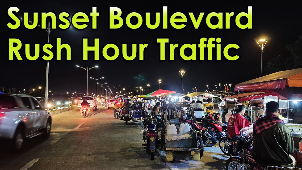 Iloilo City - Sunset Boulevard Rush Hour Traffic
