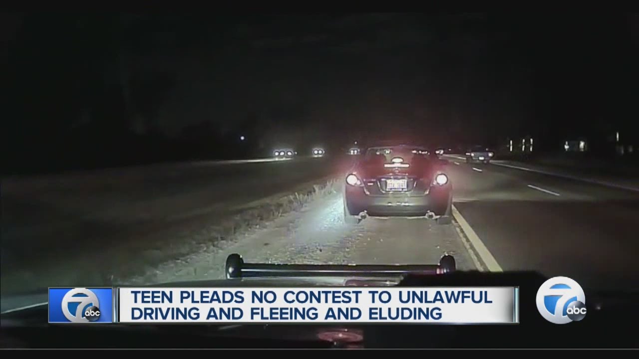 Teen pleads no contest to unlawful driving and fleeing and eluding