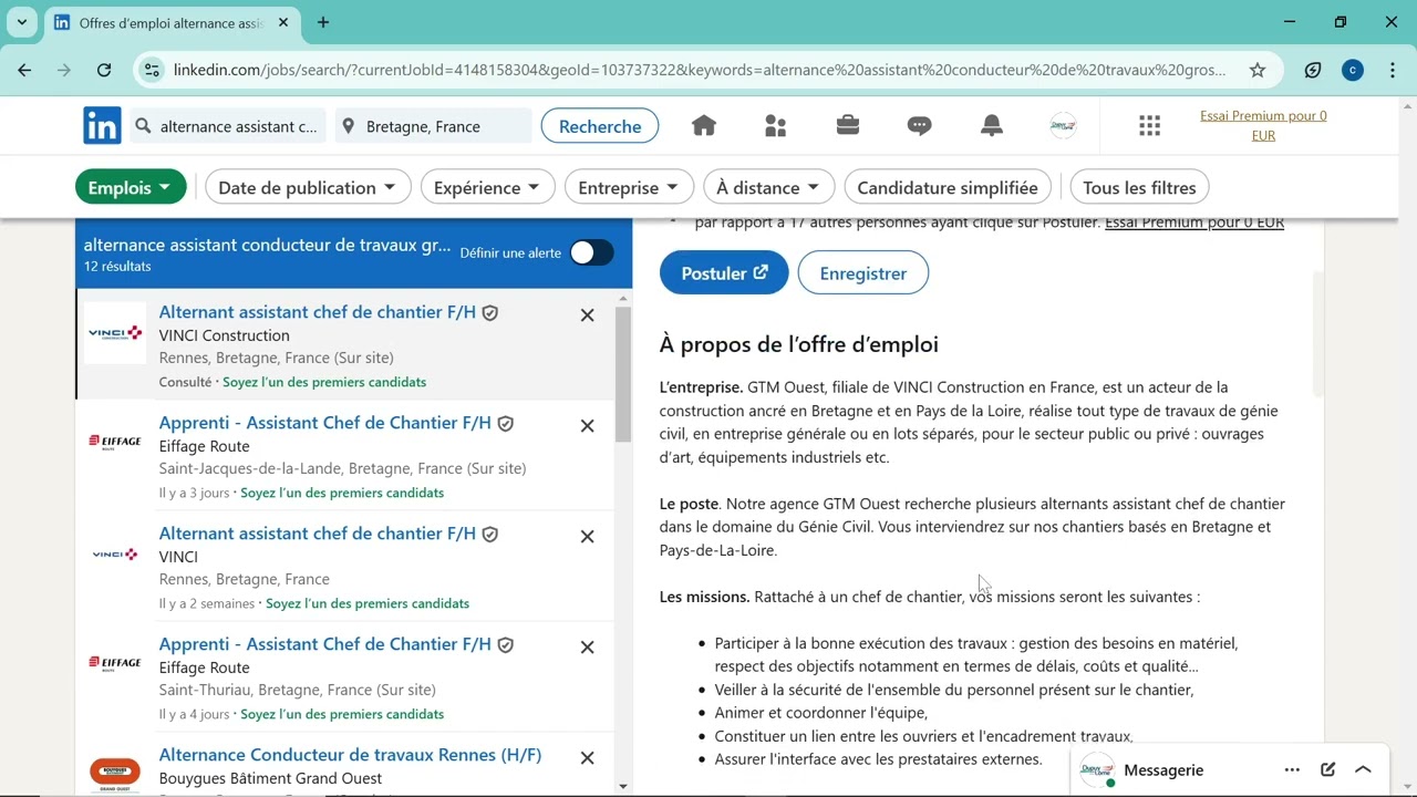 LINKEDIN et offres d'emploi