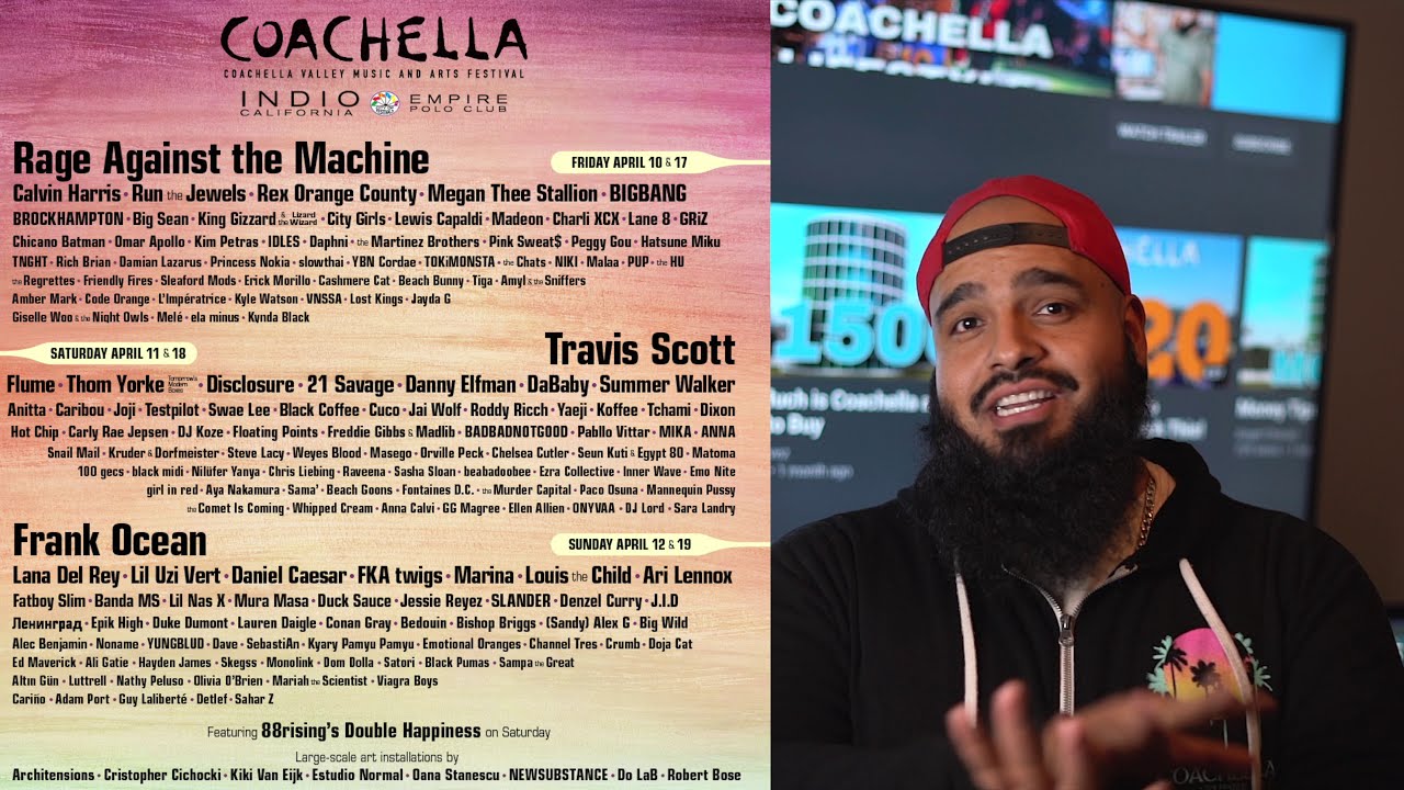 COACHELLA 2020 LINEUP BREAKDOWN (RAGE AGAINST THE MACHINE, TRAVIS SCOTT, FRANK OCEAN)