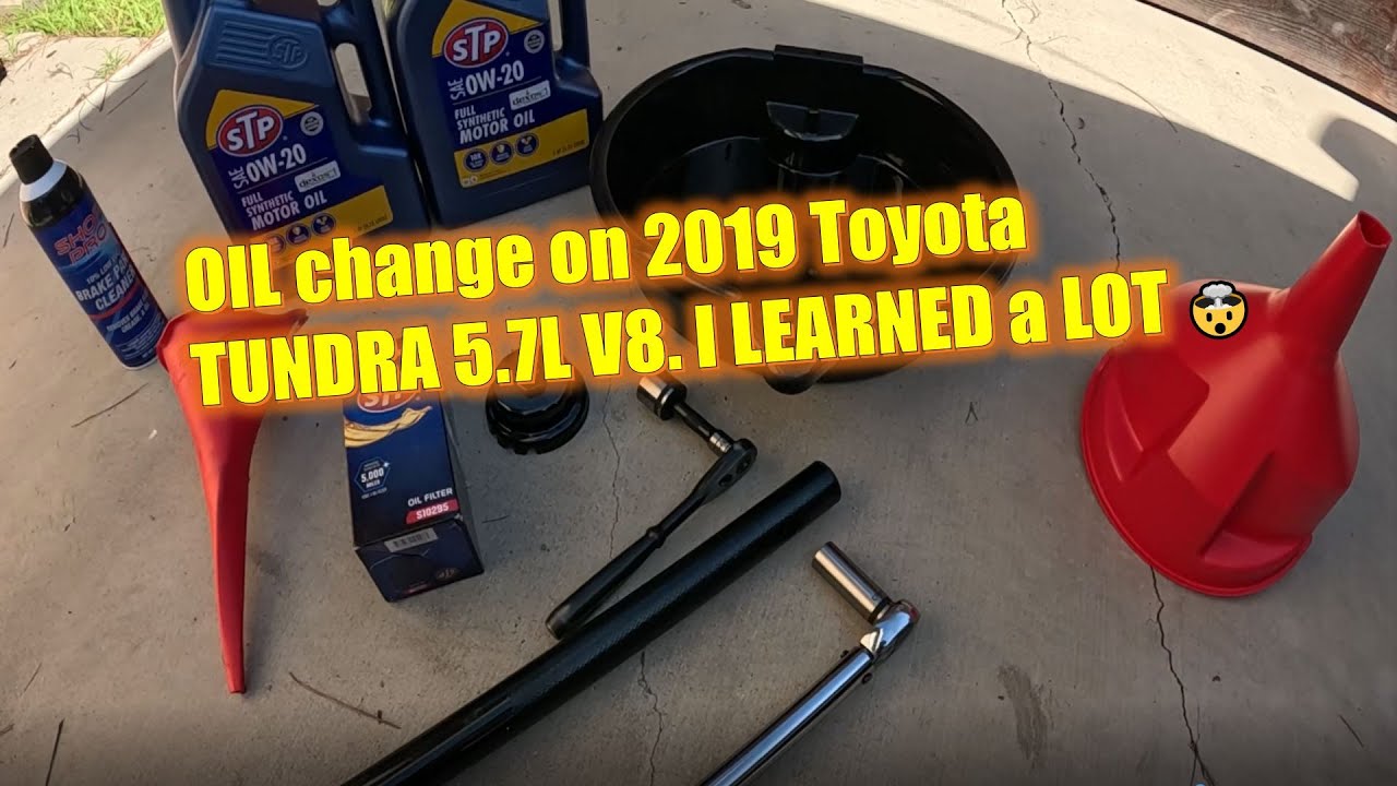 OIL change on 2019 Toyota TUNDRA 5.7L V8. I LEARNED a LOT 🤯