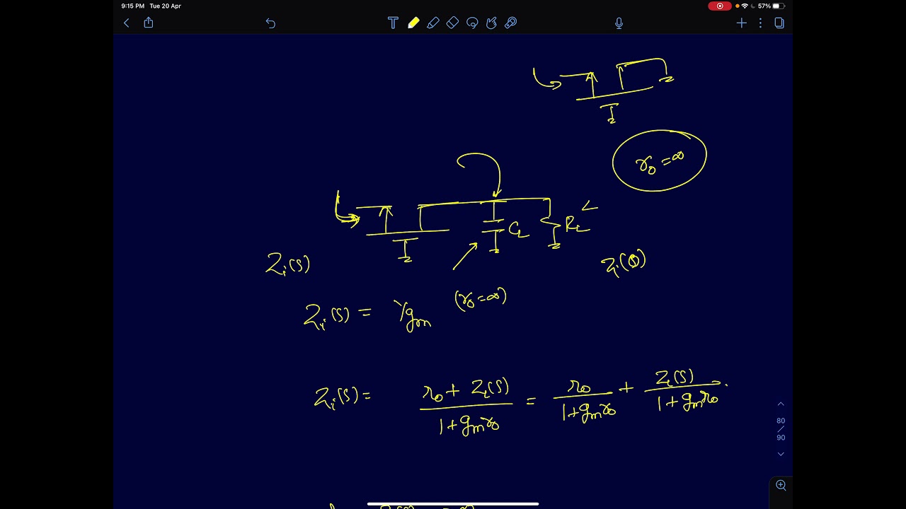 MUE   Lecture 64: Introduction to frequency response of common gate amplifiers
