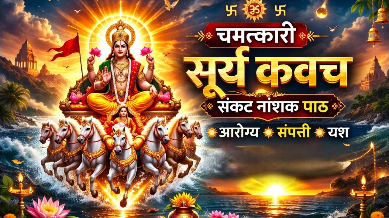 श्री सूर्य कवच | Shri Surya Kavach | रोगों और शत्रुओं से रक्षा,उत्तम स्वास्थ्य और तेज प्राप्ति 🙏☀️