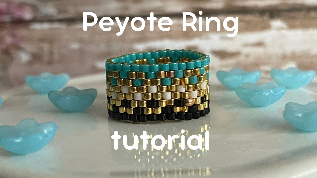 Peyote Stitch Even Count Beaded Ring Tutorial | Handmade Jewelry