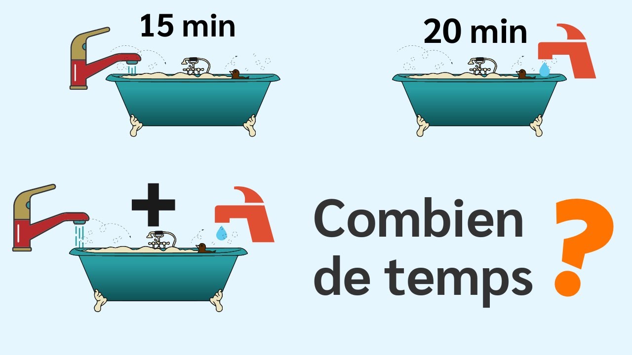 COMBIEN DE TEMPS POUR REMPLIR LA BAIGNOIRE ? 🛁