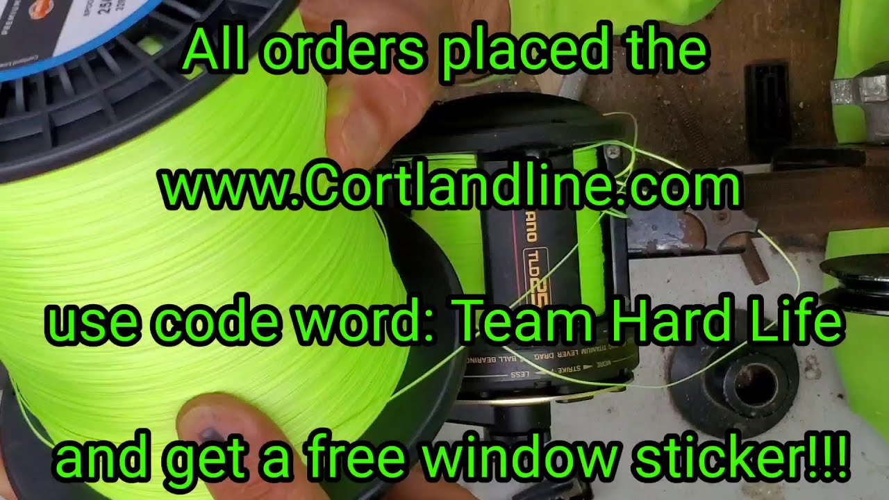 Shimano tld25 spooled 100lb Cortland Hollow Core Braid Hi Vis
