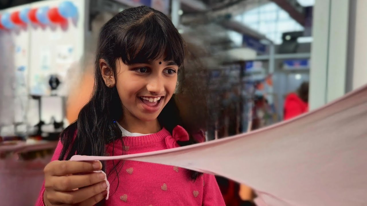 Ammu at Kids Fair 2025 🎠🎨 | HITEX Hyderabad 😍 | Met Our Subscribers ❤️ | Part 1 @V5 Family Show