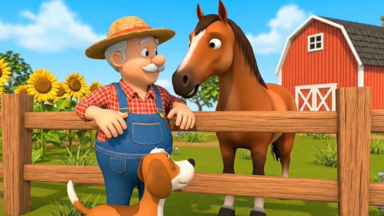 Old Macdonald Had A Farm  Rhymes and Songs for Kids | Farm Animals
