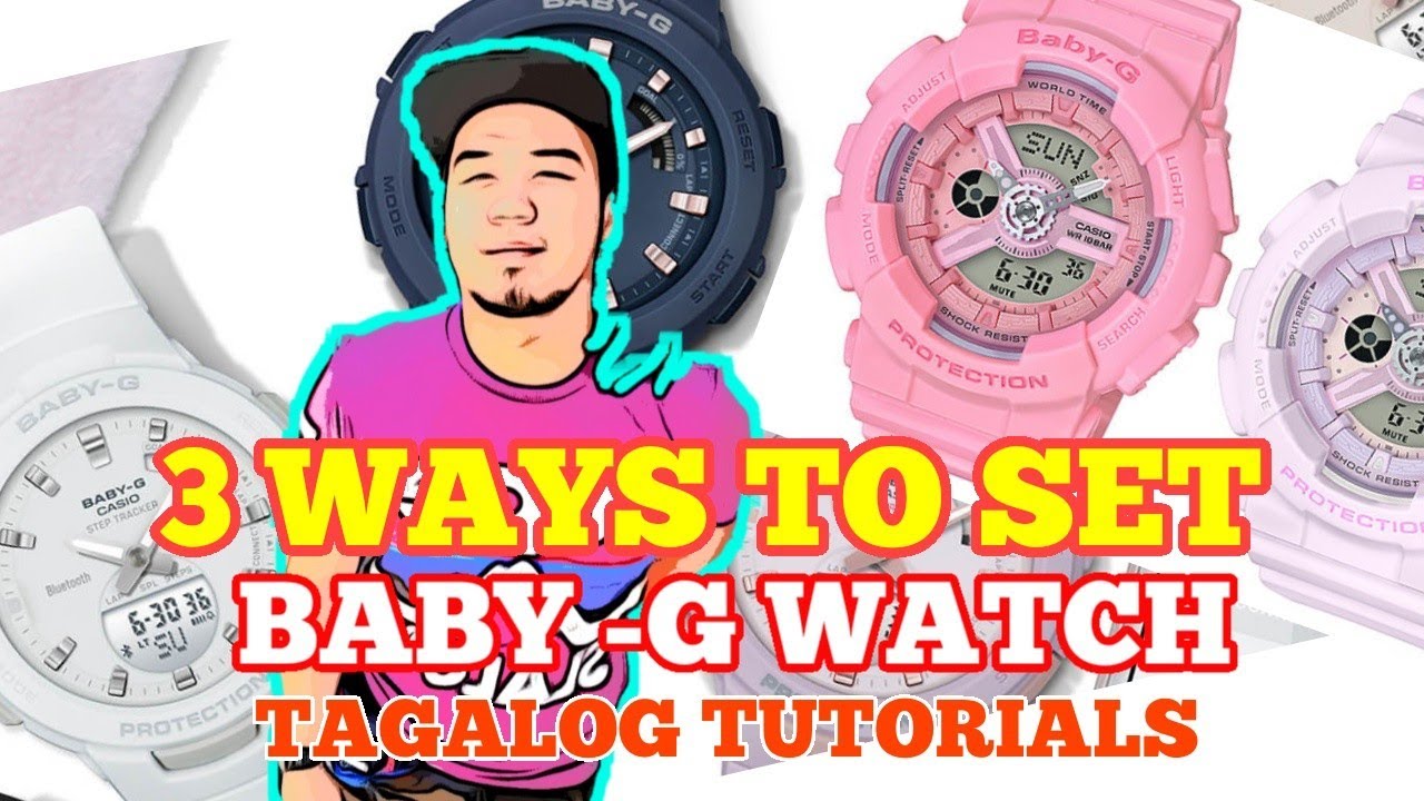 BABY-G 3 WAYS TO ADJUST SET TIME PAANO NGA BA?? TAGALOG TUTORIALS