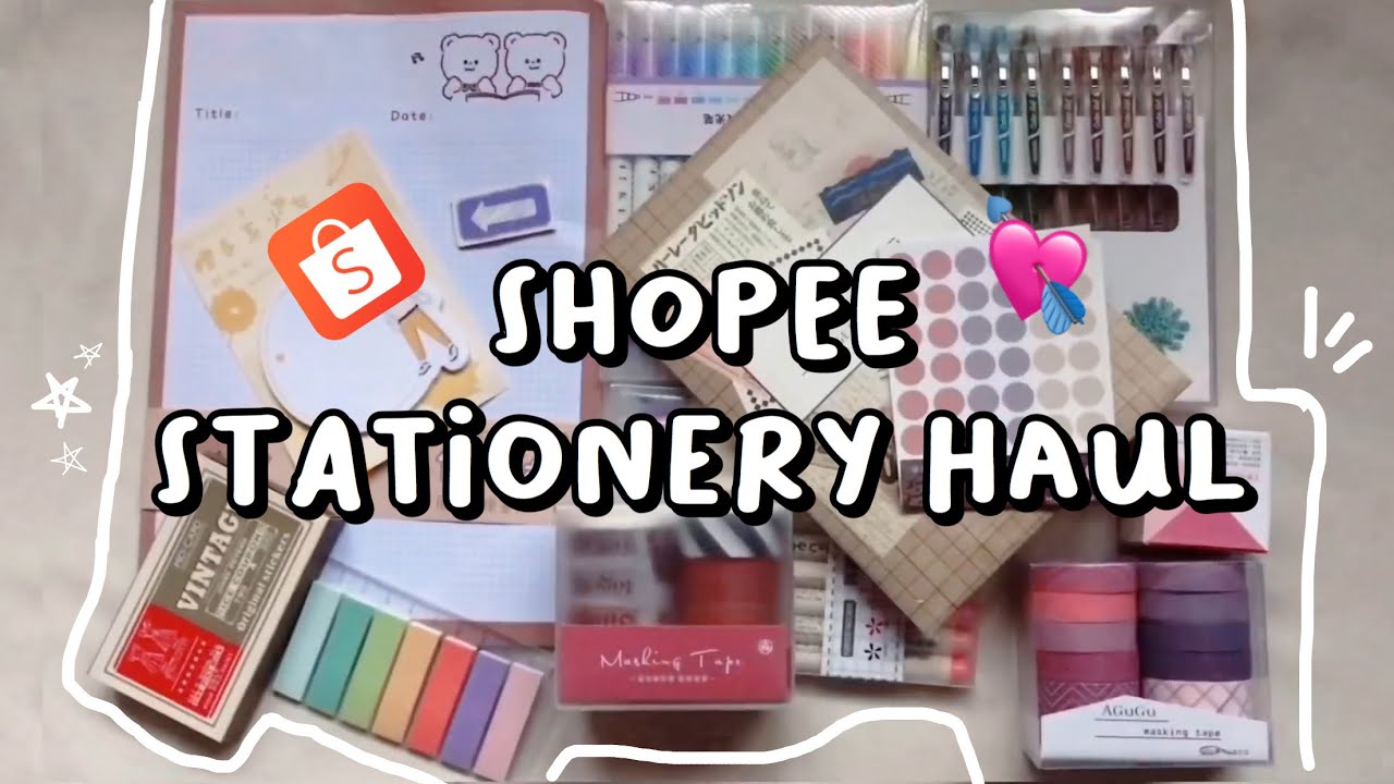 shopee stationery haul #1 🍓🇲🇾 | malaysia (eng/malay)